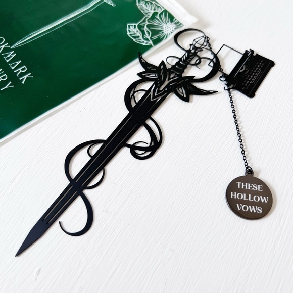 These Hollow Vows Silver Sword Bookmark Bookish Box Weaponry - Picture 1 of 2